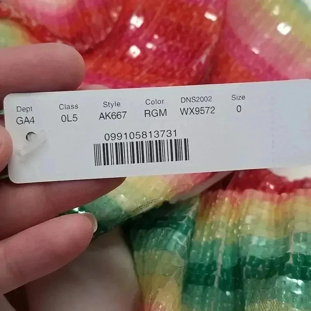 {J. Crew} NWT: Watermelon Stripe Sequin Maxi Dress - Picture 16 of 16